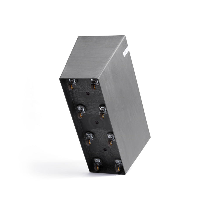 100cm Grey Wheeled Round Plant Pot by Gardenesque x Eco Pots