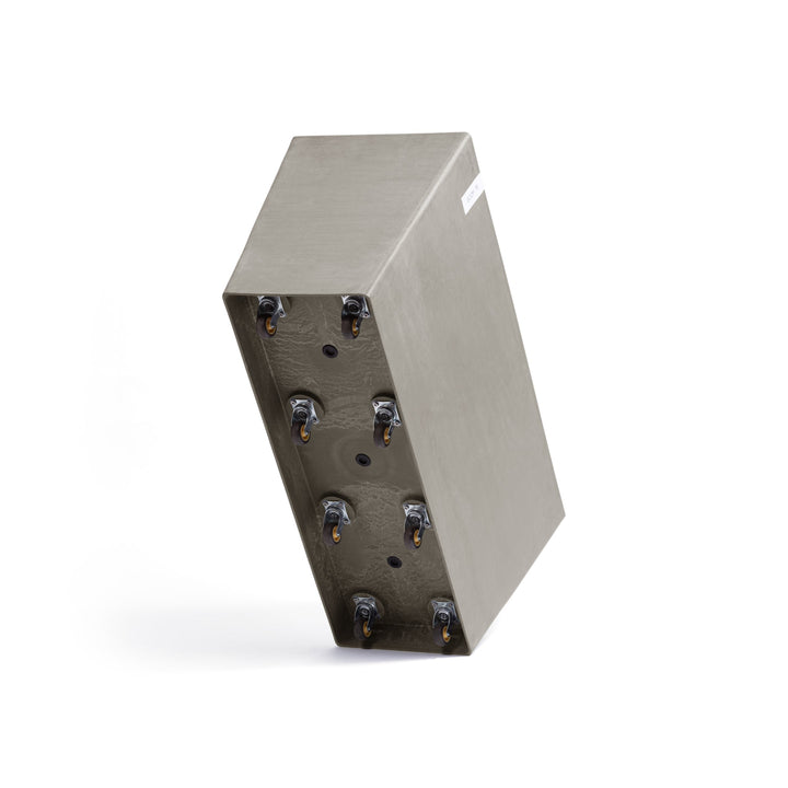 100cm Taupe Wheeled Round Plant Pot by Gardenesque x Eco Pots