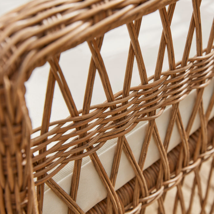 Detail of hand woven open weave