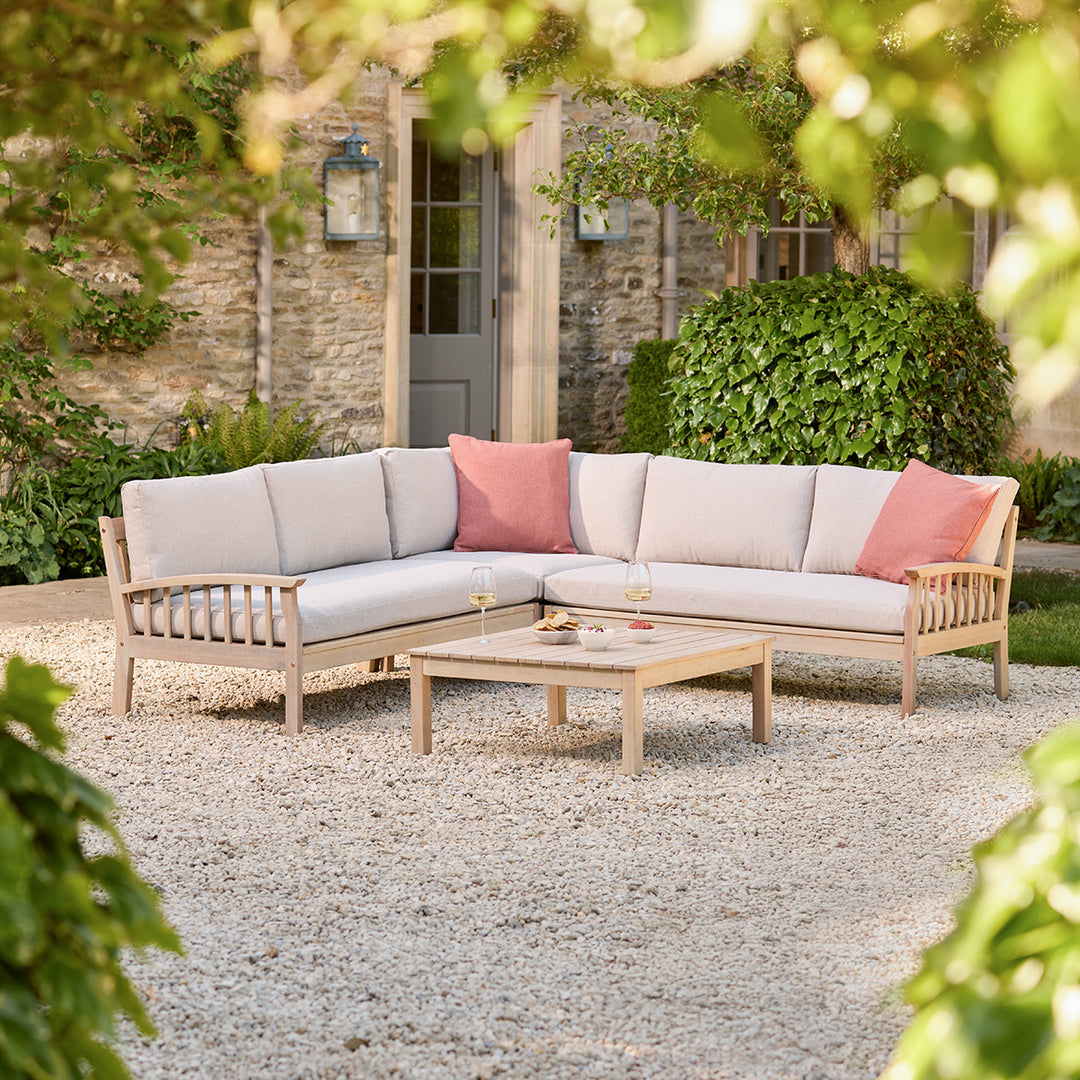 Repton Classic Wooden Corner Sofa | Garden Furniture Set
