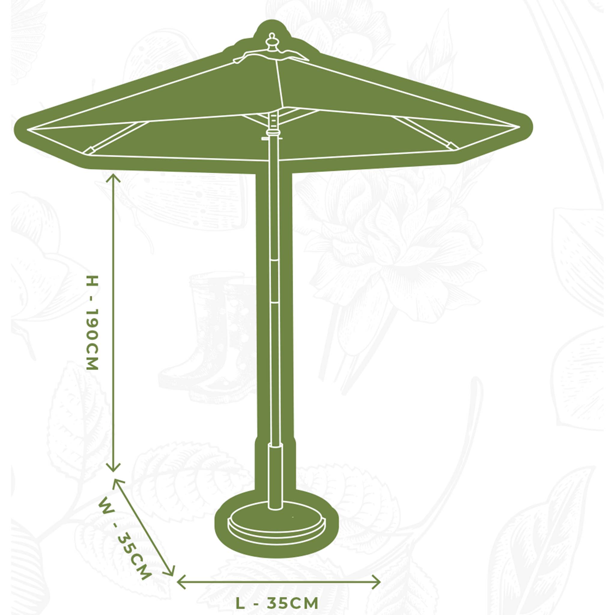 Garden Parasol Cover 35cm x 190cm Gardenesque