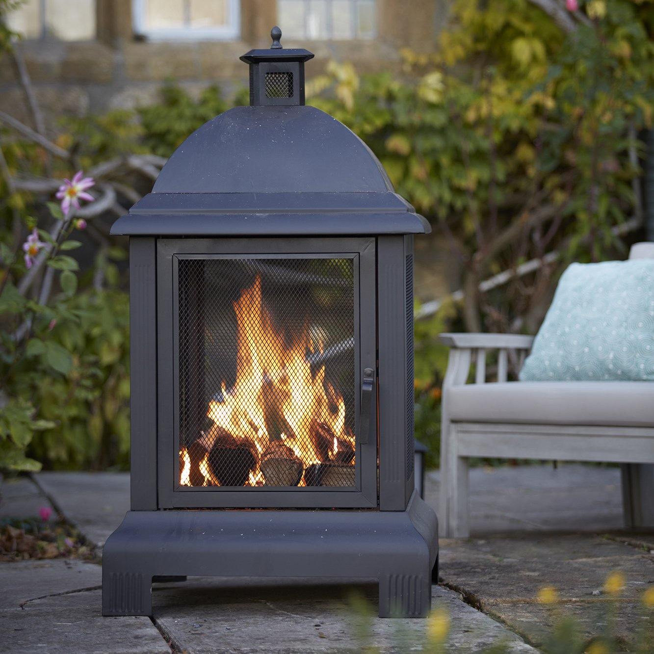 Hoole Seaton Lightweight Steel Fire Pit with Grate | Gardenesque