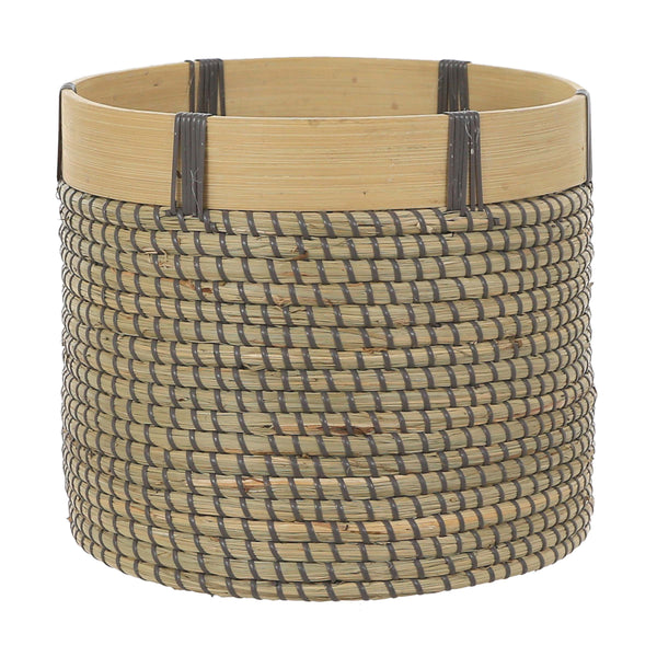 Wooden Woven Basket Indoor Plant Pot 26cm available at Gardenesque