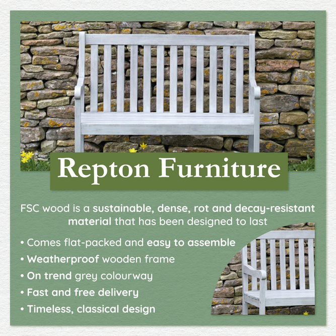 Repton Classic Eucalyptus | Garden Bench