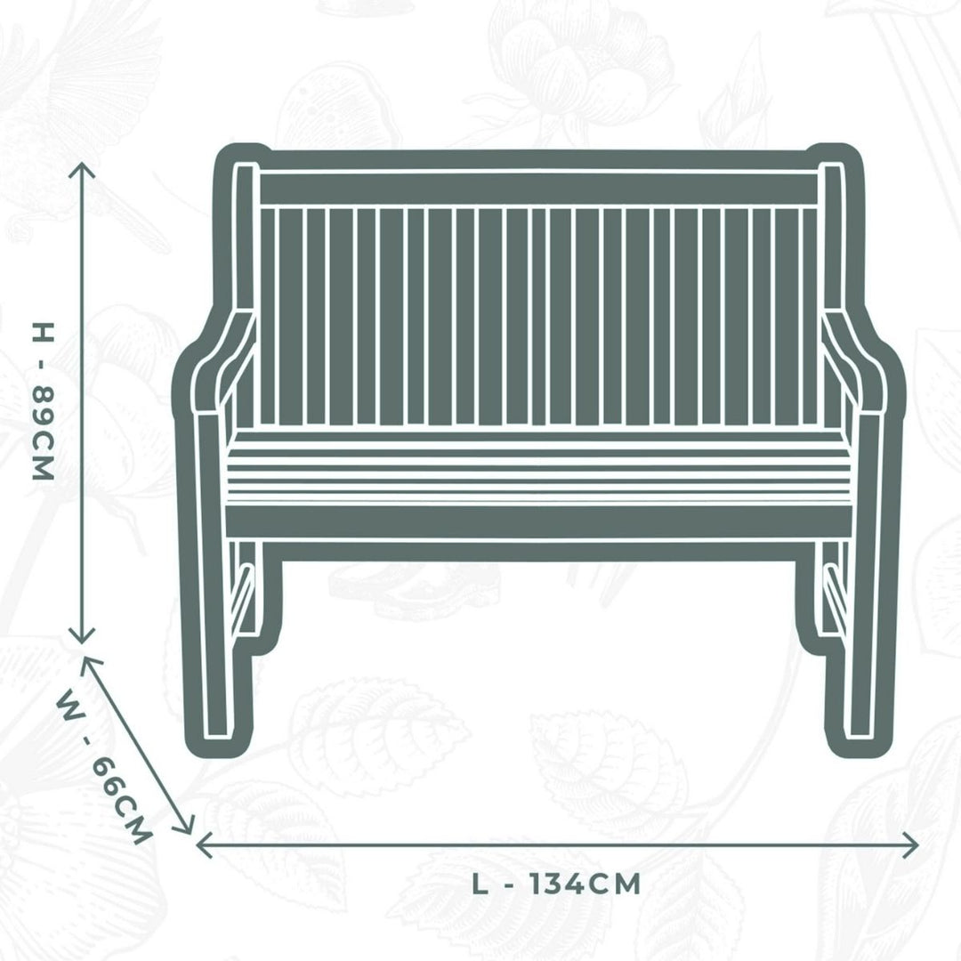 Illustration of 2 seater garden bench furniture cover 