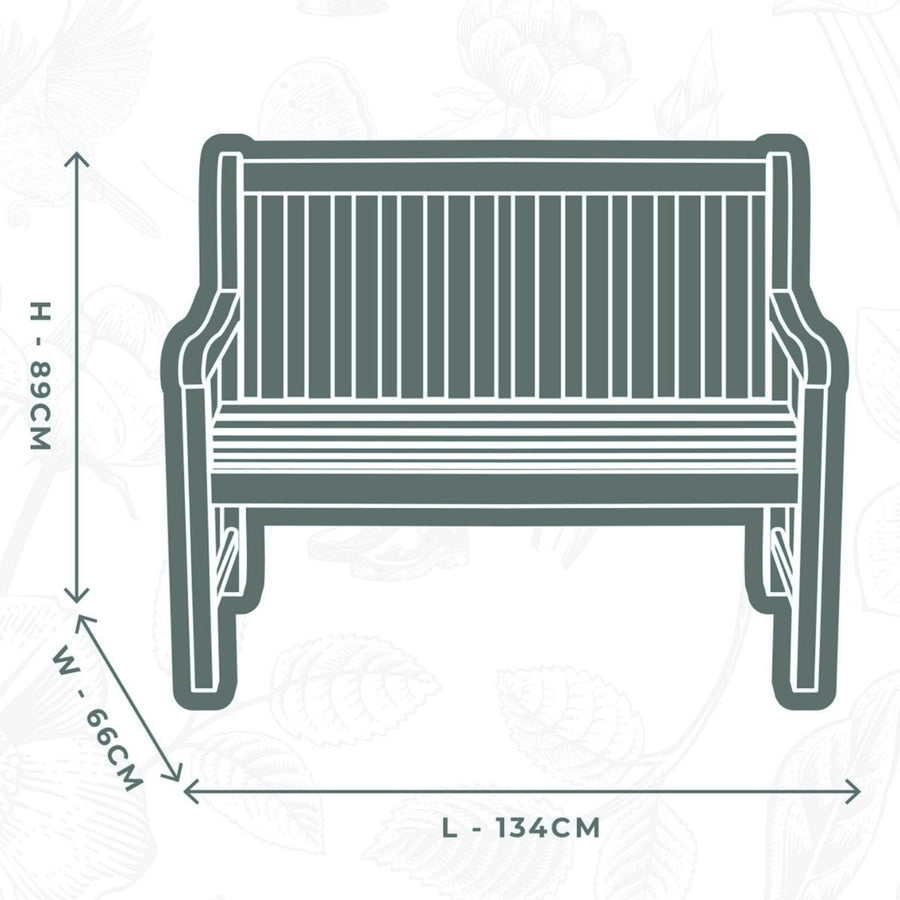 Illustration of 2 seater garden bench furniture cover 