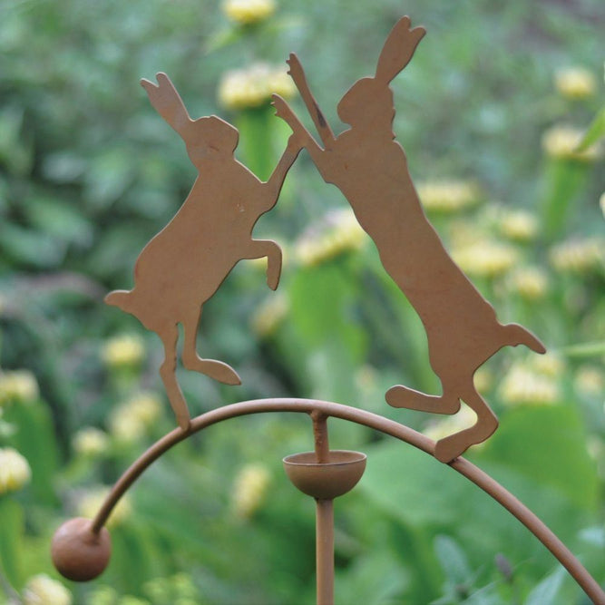 Boxing Hares Garden Wind Rocker