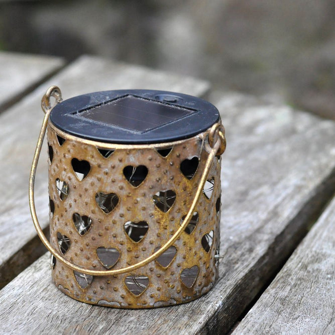 Hanging Solar Powered Heart Lantern