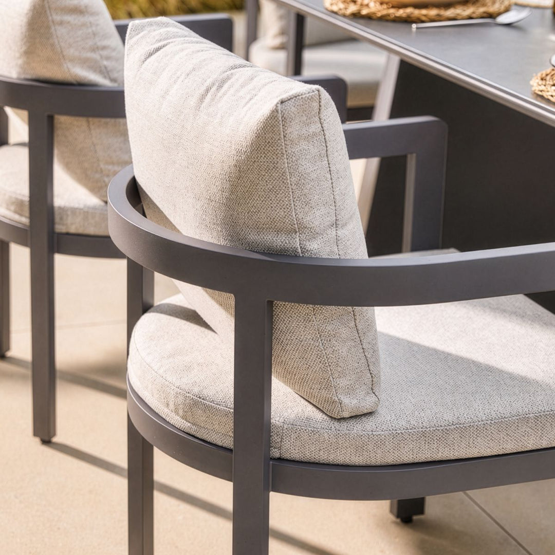 Camden 6 Seater | Metal Garden Dining Set - Anthracite