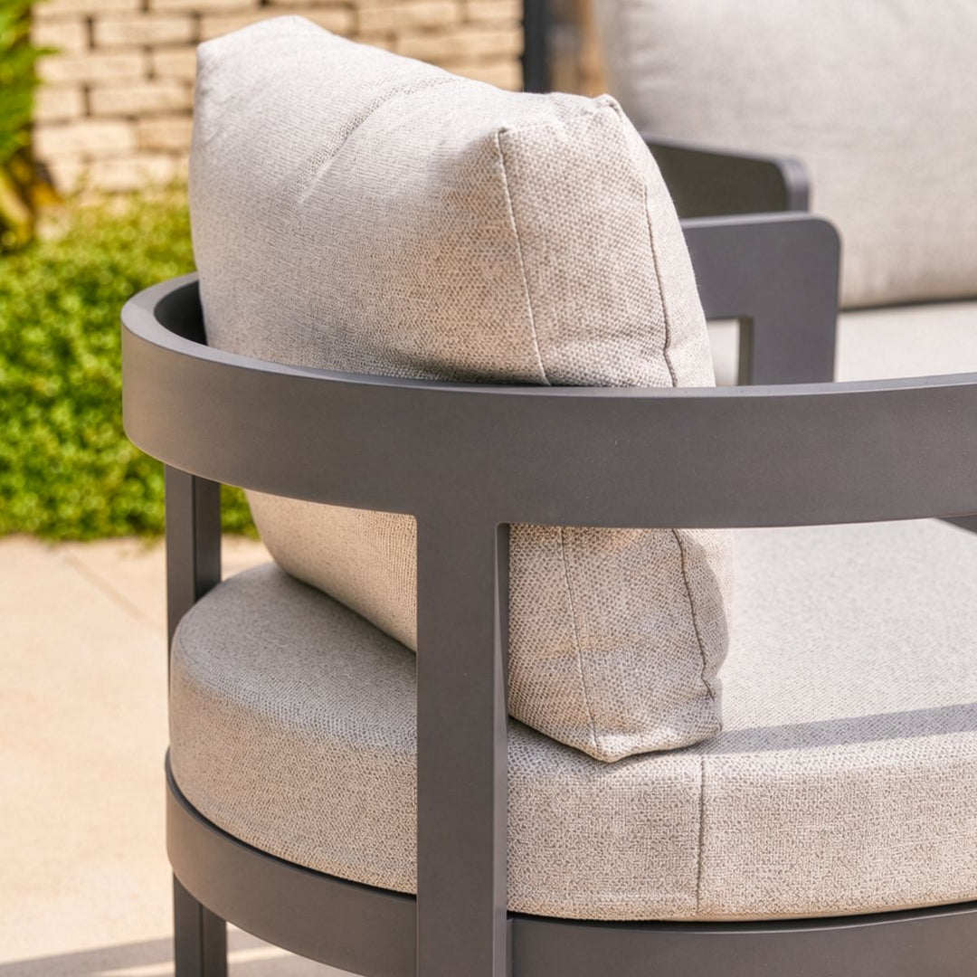Camden 6 Seater | Metal Casual Dining Set - Anthracite