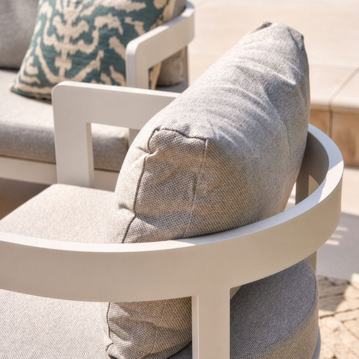 Camden 6 Seater | Metal Casual Dining Set - Stone