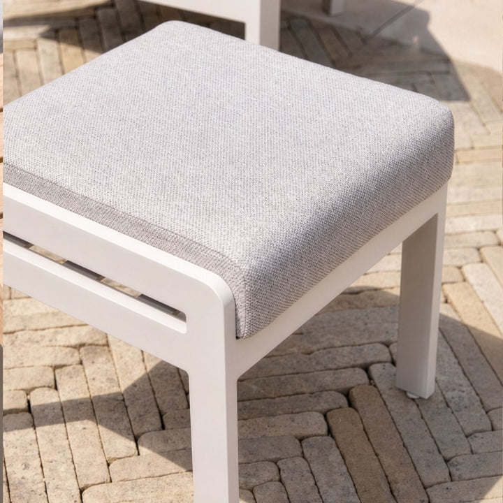 Camden 6 Seater | Metal Casual Dining Set - Stone