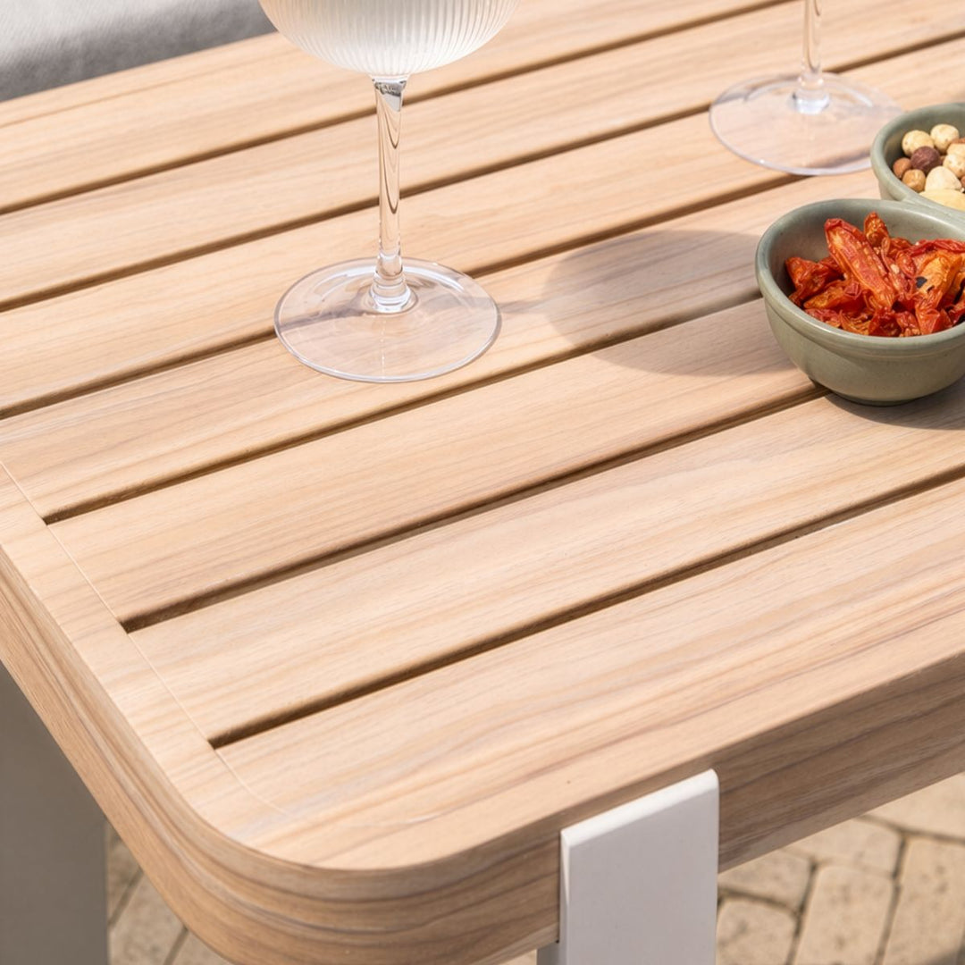 Camden 6 Seater | Metal Casual Dining Set - Stone
