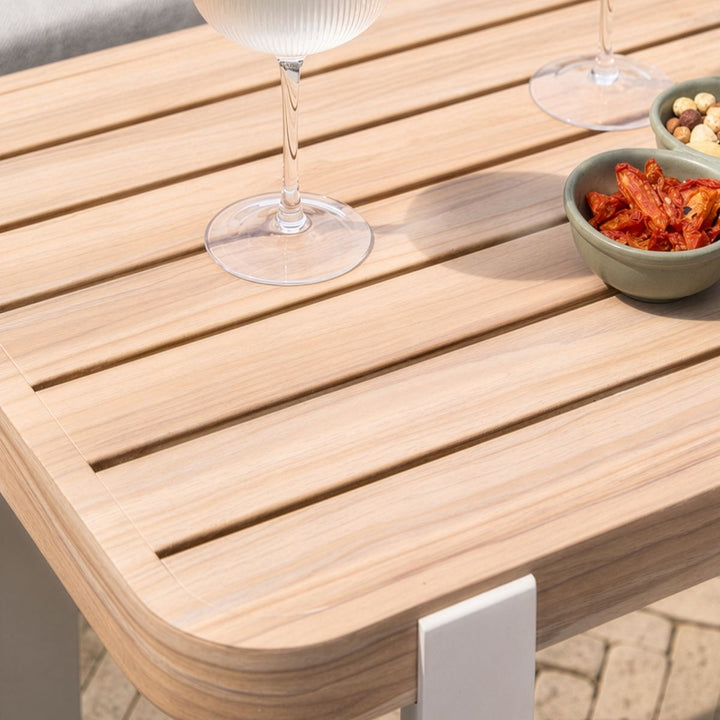Camden 6 Seater | Metal Casual Dining Set - Stone