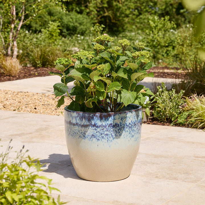 estelle polypropylene pot planter Celine large frost-proof glazed garden pot