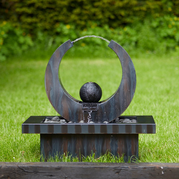 Charcoal Grey Sculpture | Water Feature