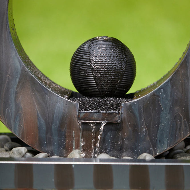 Charcoal Grey Sculpture | Water Feature