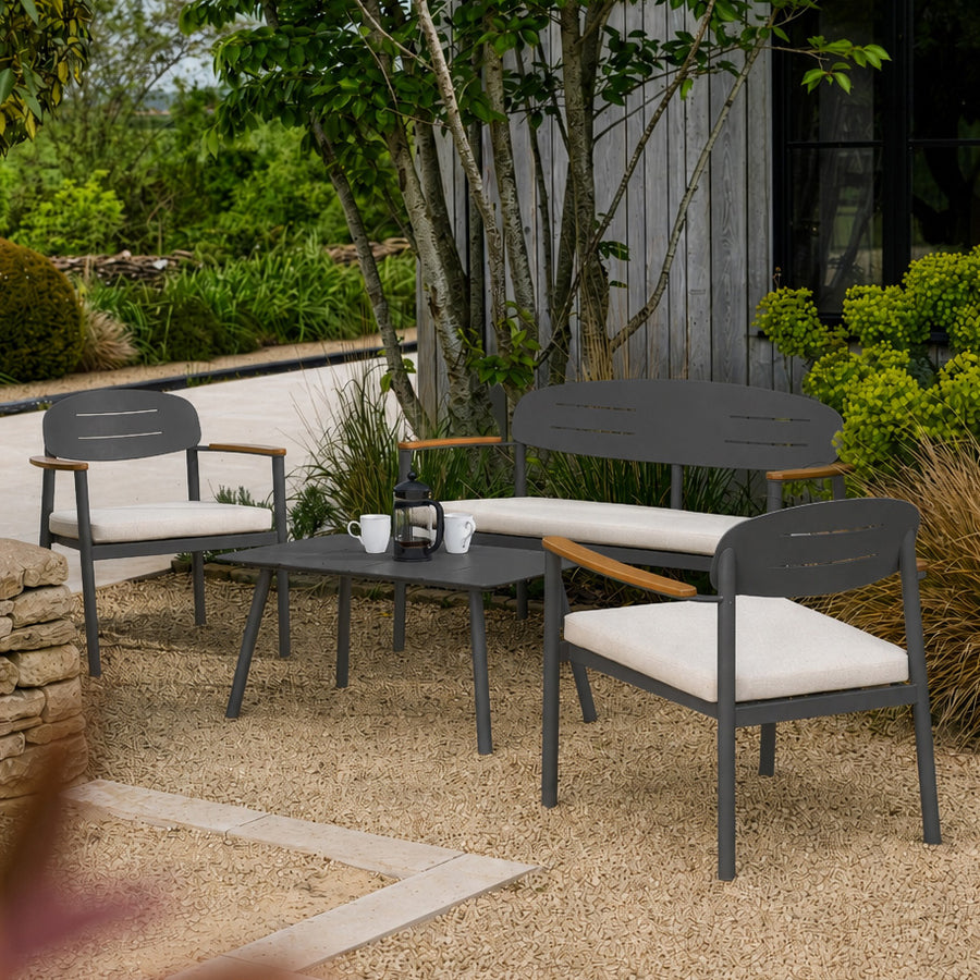 Hoxton 4 Seater | Metal Garden Lounge Set