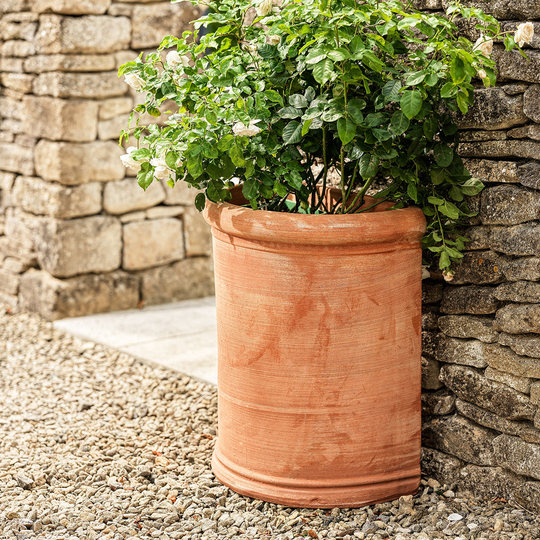 Classic Italian terracotta wall planter with rounded shape, perfect for Mediterranean garden style