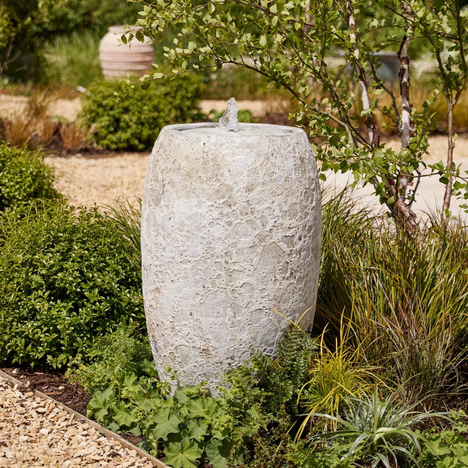 Luna Tall Glaze Vase Water Feature