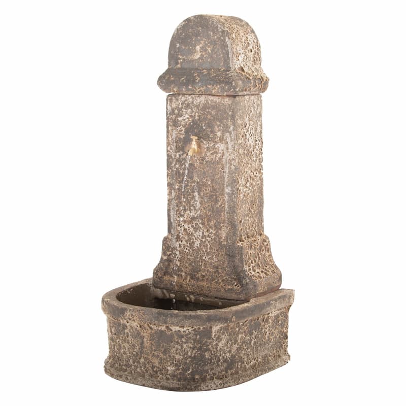 Outdoor Stone Water Feature with Pump - Ancient Collection - 106cm available at Gardenesque