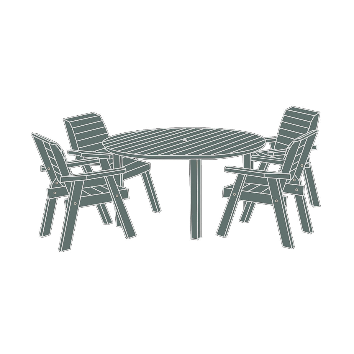 Round 4 Seater Set Furniture Cover