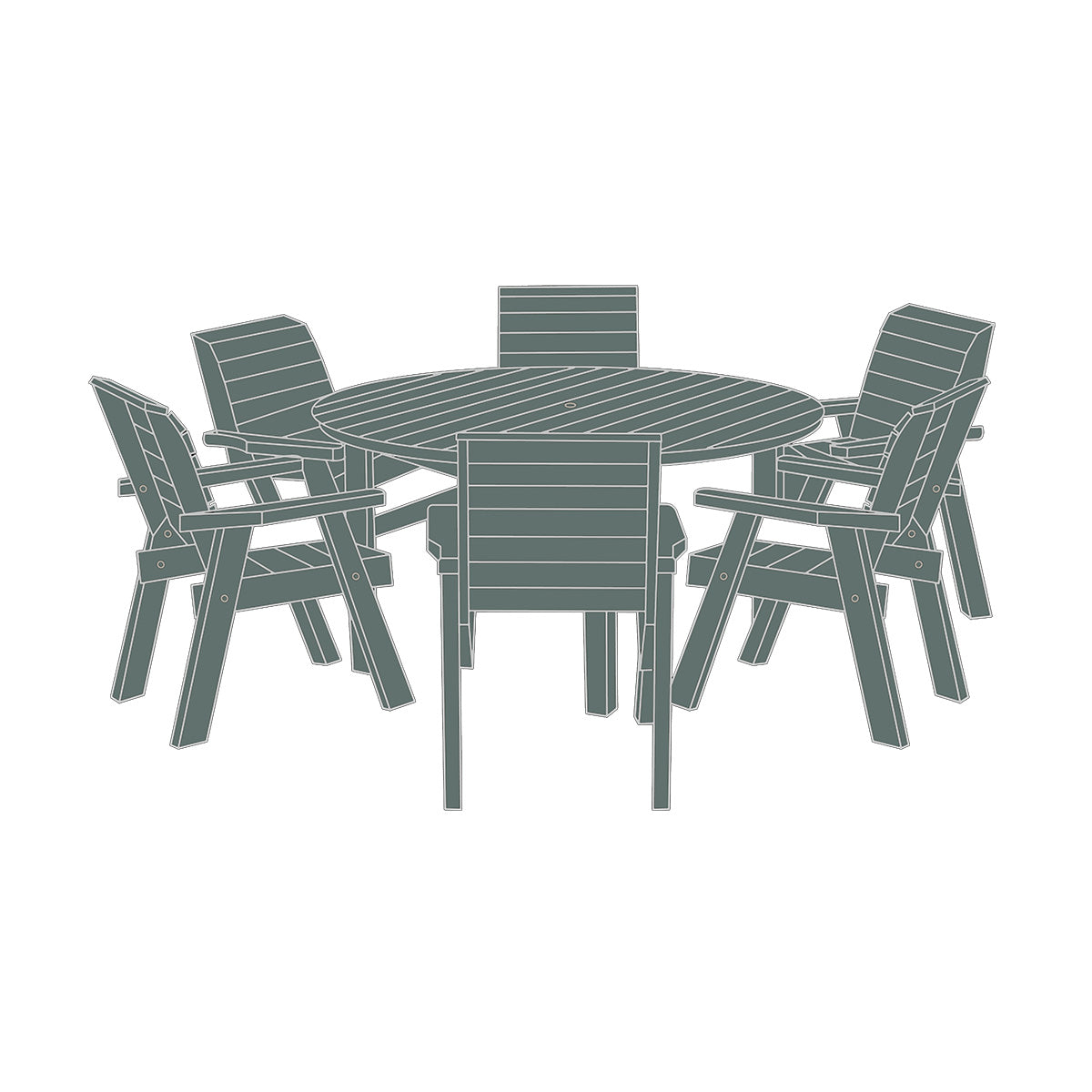 Round 6 Seater Set Furniture Cover