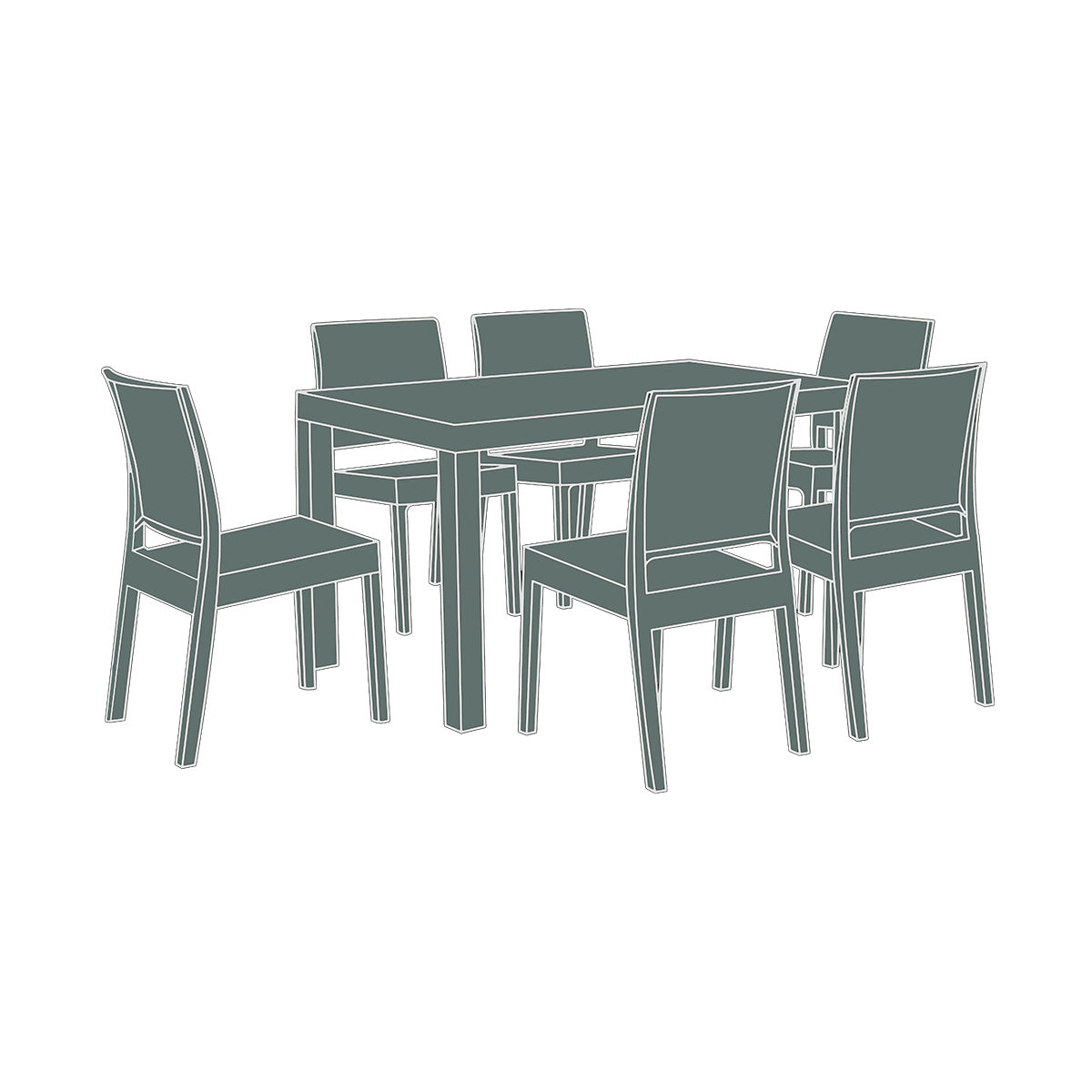 Garden Dining Set Furniture Cover