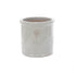 RHS round floral white glazed planter