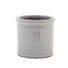 RHS cylinder glazed plant pot grey