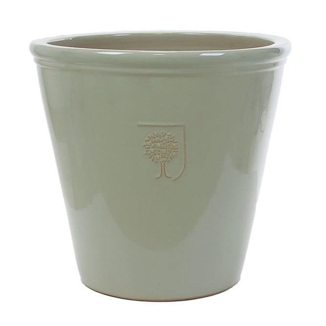 mint green glazed planter RHS