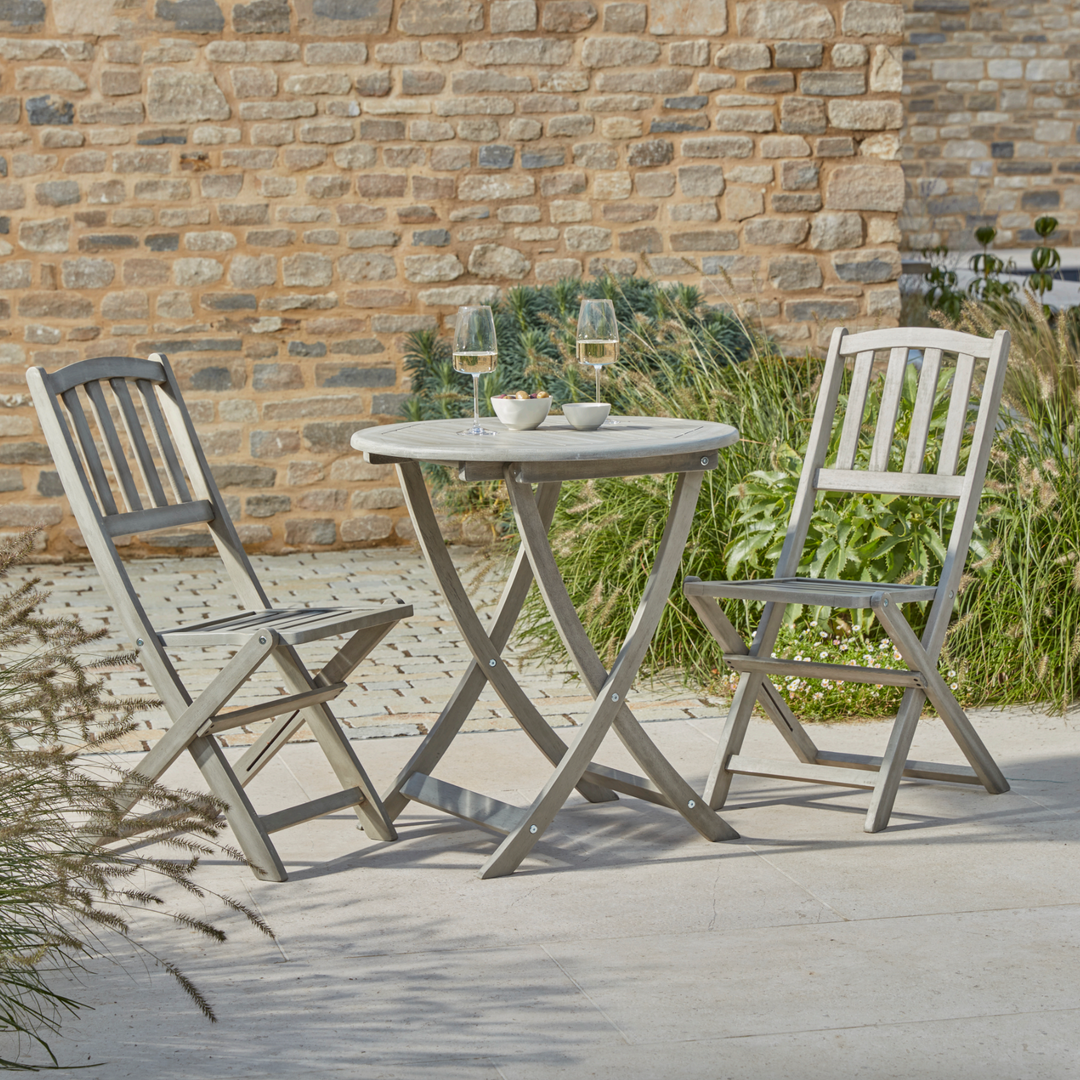 Repton Wooden Bistro Set Seater Garden Table Chairs
