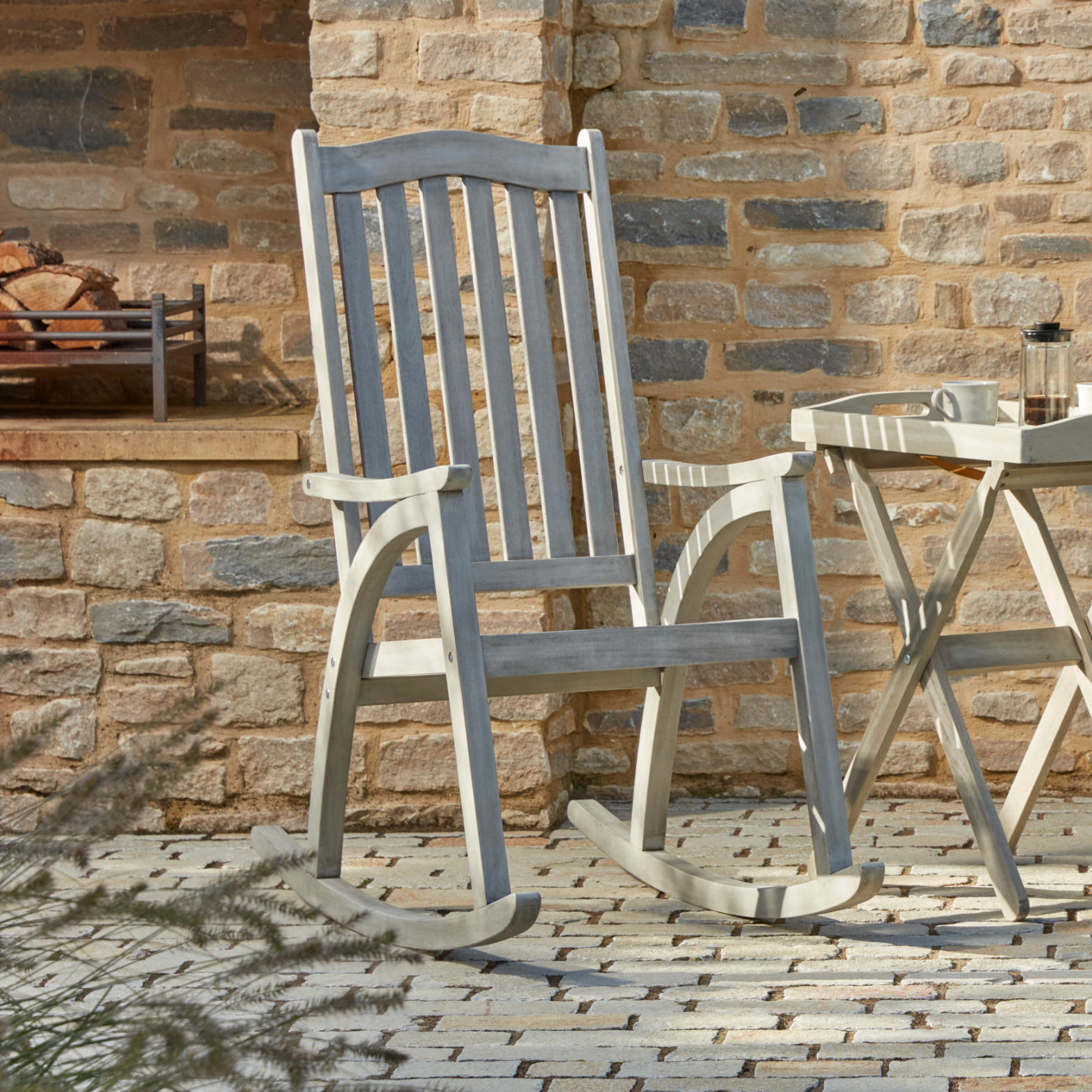 Classic Wooden Garden Rocking Chair