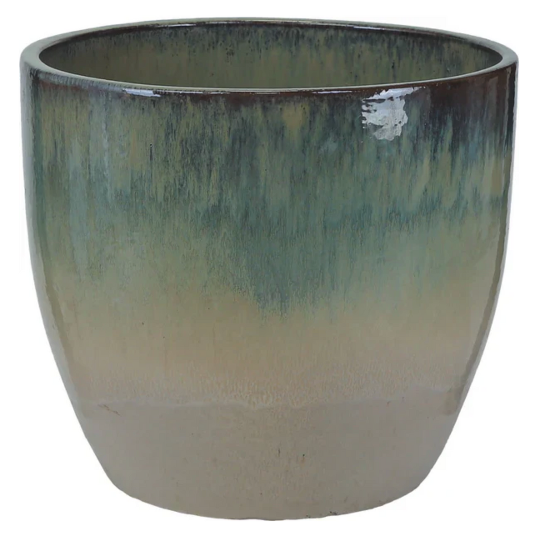large coloured ceramic plant pots Celine large frost-proof glazed garden pot