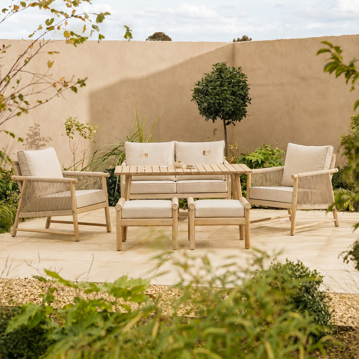 Rope Casual Dining Set 6 Seater