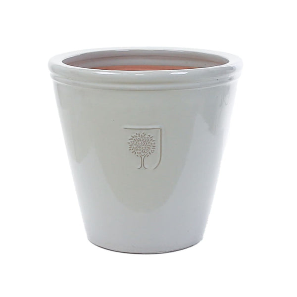 white glazed planter RHS