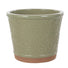 William Morris part glazed planter green