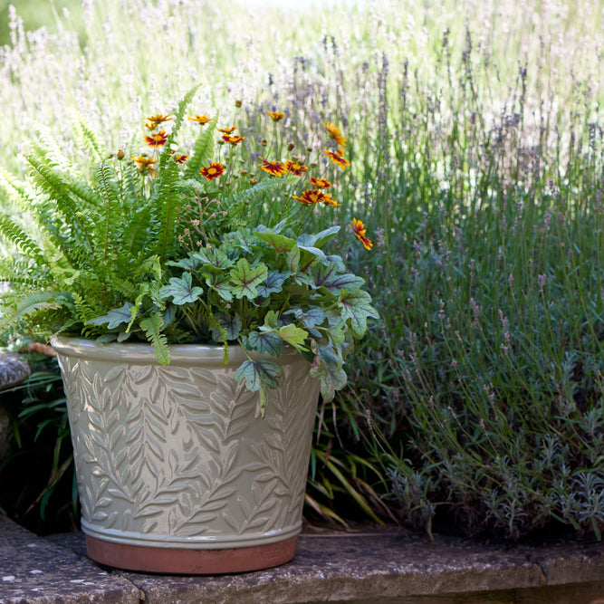 William Morris Cylinder | Part Glazed Planter