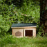 wooden hedgehog house for garden