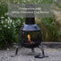 garden chiminea log burner
