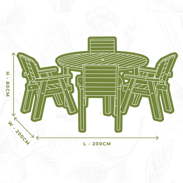 4 seater garden furniture cover
