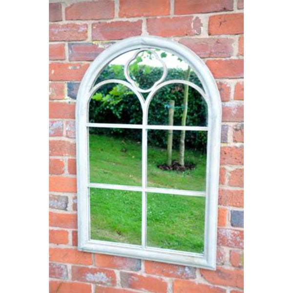 Salisbury Metal Window Arch Garden Mirror available at gardenesque