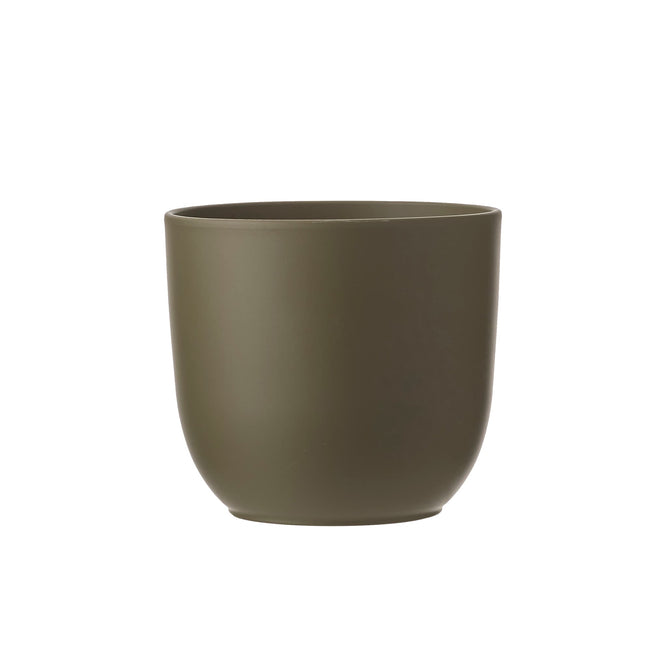 17cm green ceramic plant pot