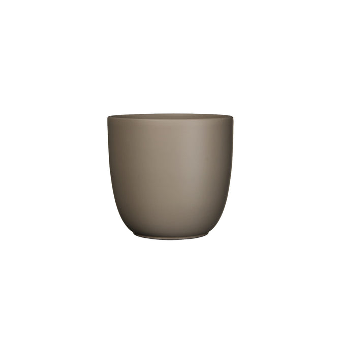 17cm taupe indoor ceramic plant pot