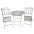 2 Seater Grey Metal Garden Bistro Set at Gardenesque