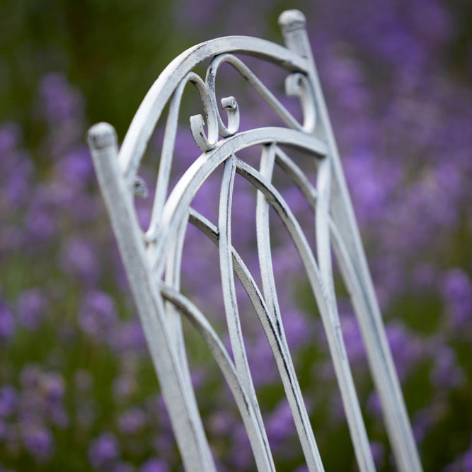 2 Seater Grey Metal Garden Bistro Set at Gardenesque