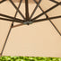 2.9M Taupe Cantilever Garden Parasol with Base - Gardenesque