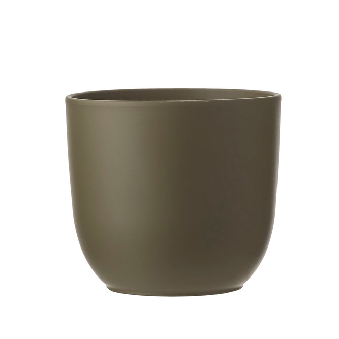 22cm green ceramic plant pot