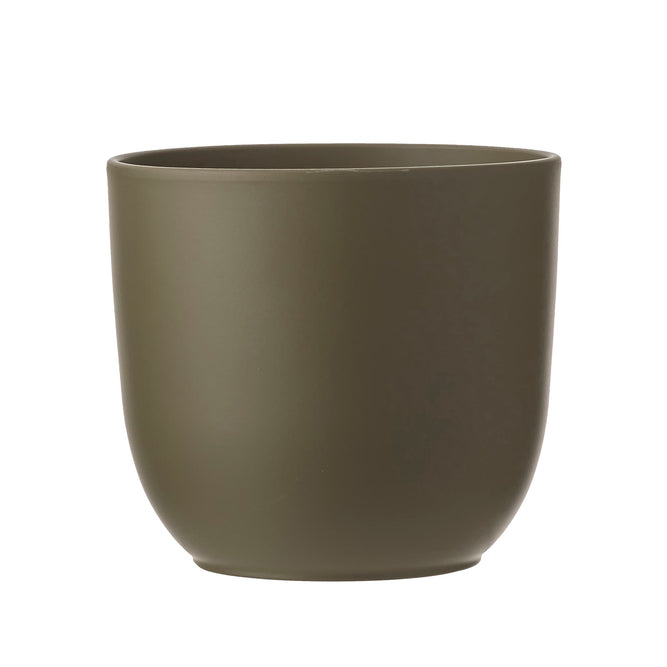 25cm green ceramic plant pot