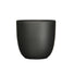 28cm black indoor ceramic plant pot